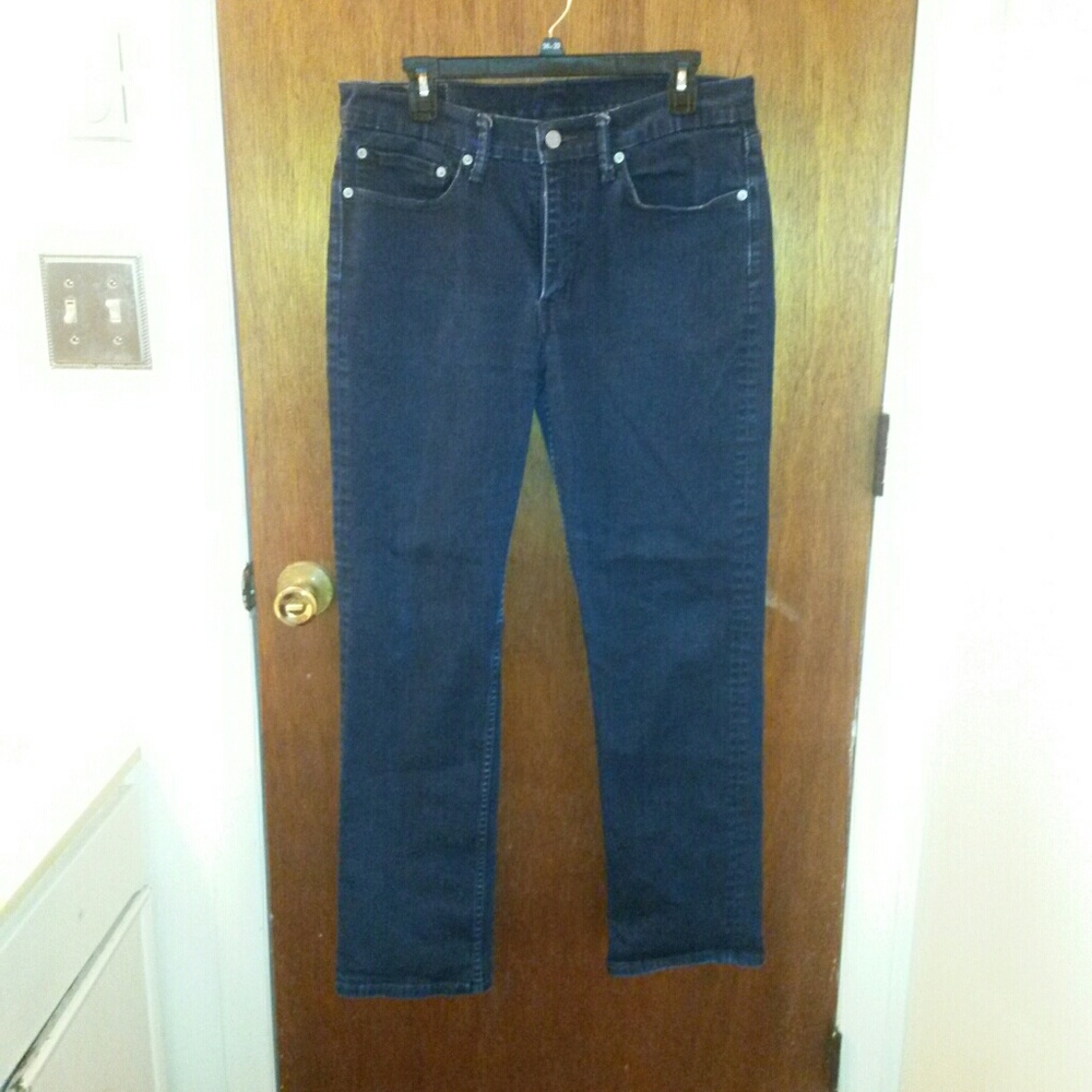 Levi's 34x30 Dark Blue Straight Fit Jeans